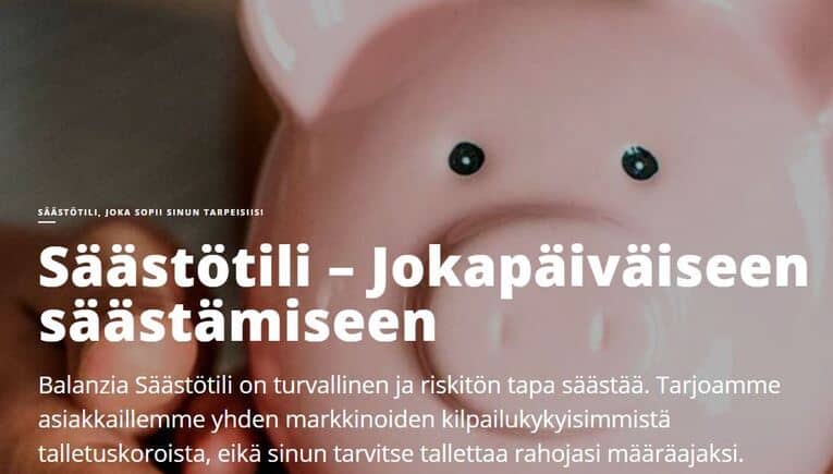 balanzia säästötili
