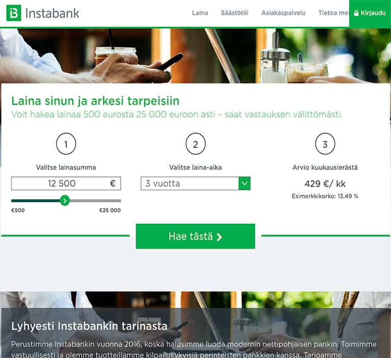 Instabank lainapalvelu