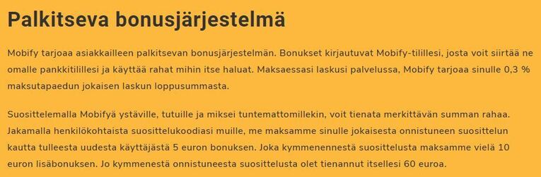 mobifyn bonussysteemi