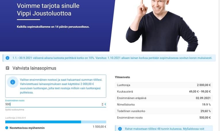 vippi.fi omia kokemuksia lainapäätös